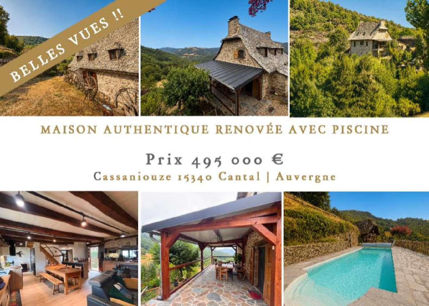  à vendre maison Cassaniouze Cantal 1