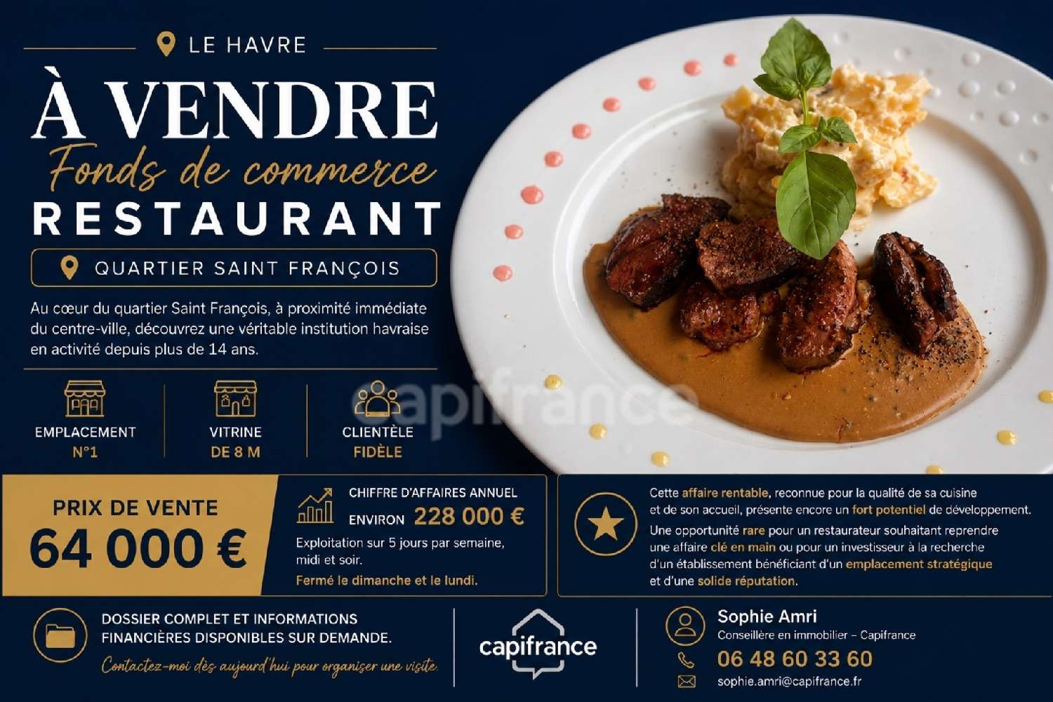 à vendre restaurant Le Havre Seine-Maritime 1