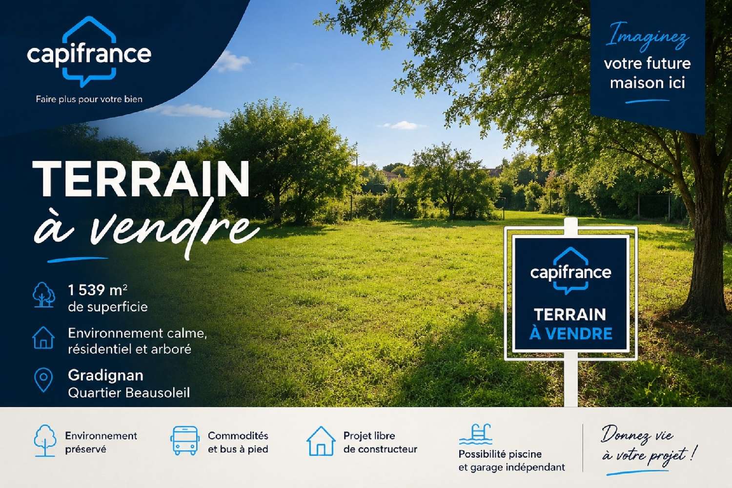 for sale terrain Gradignan Gironde 1