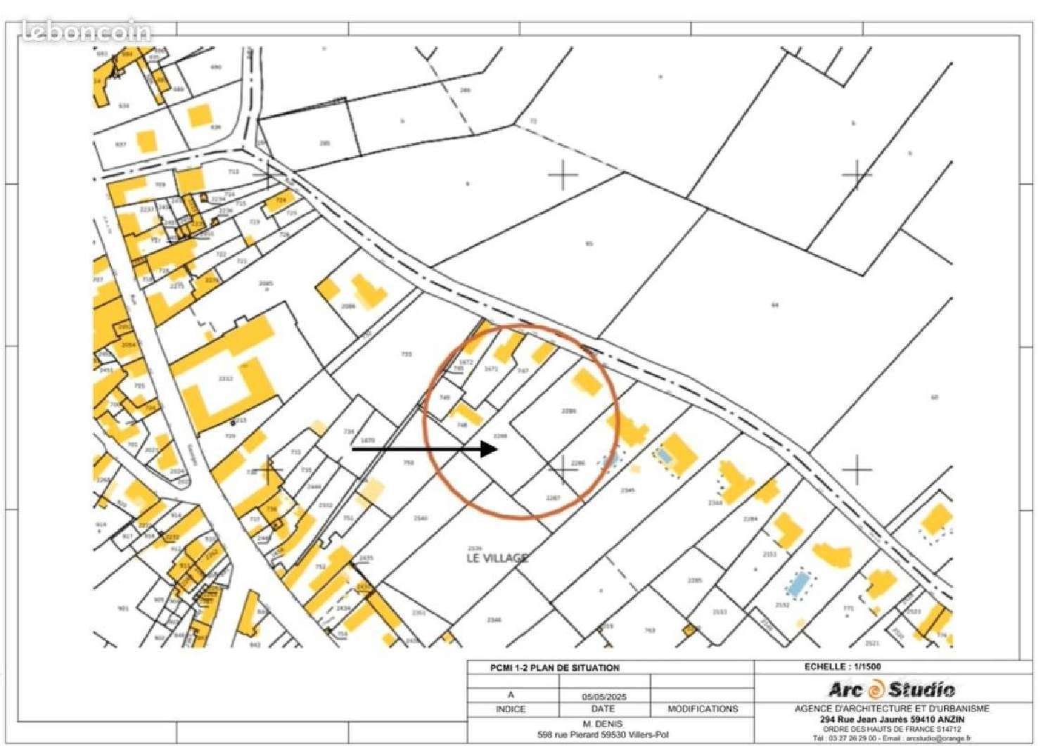  for sale terrain Villers-Pol Nord 5
