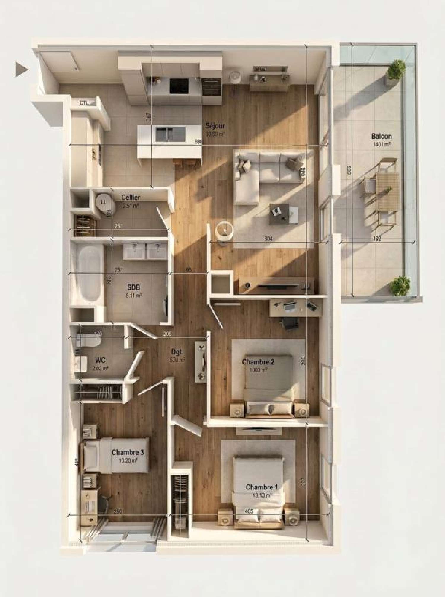  à vendre appartement Bizanos Pyrénées-Atlantiques 3