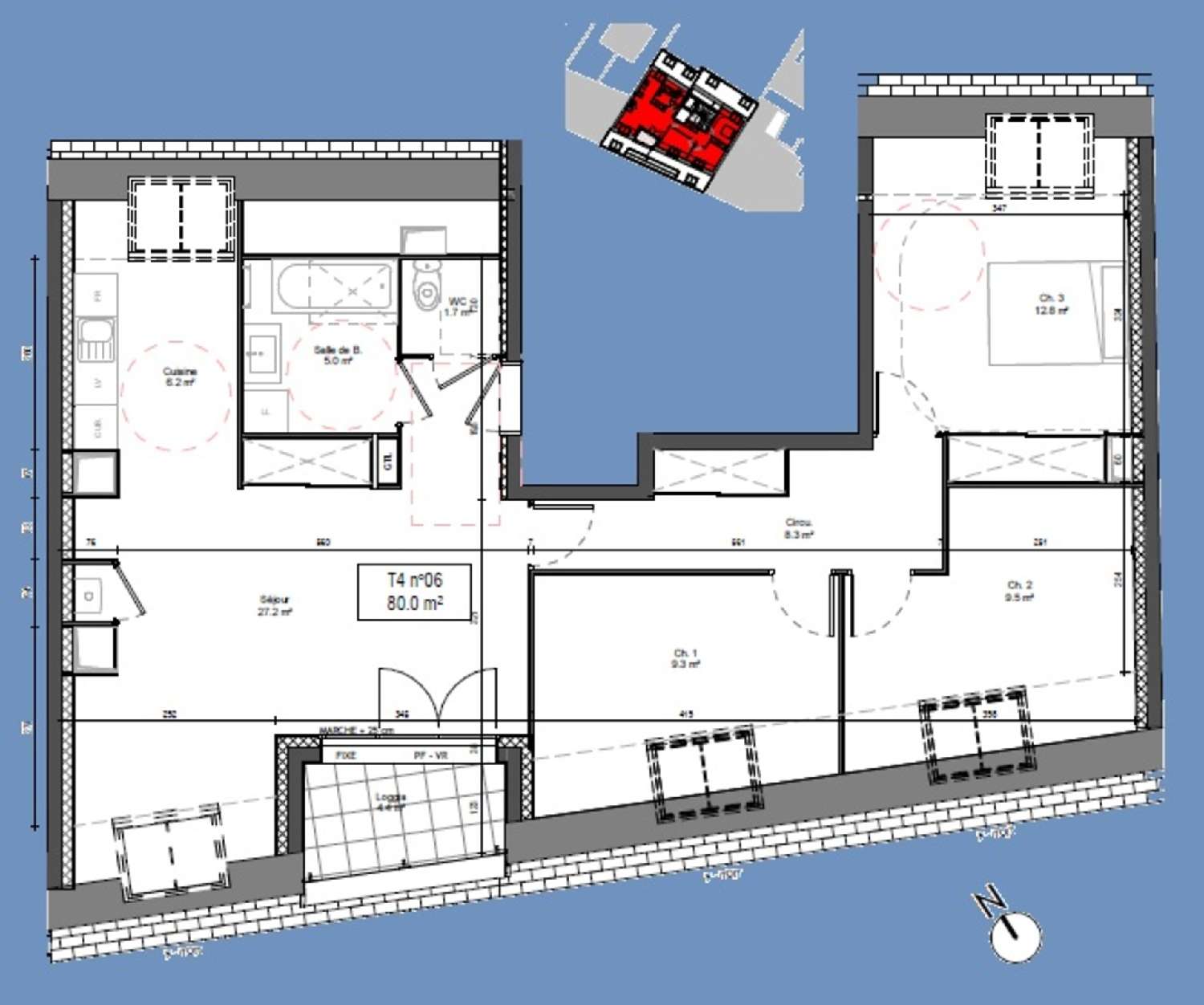  à vendre appartement Rouen 76100 Seine-Maritime 3