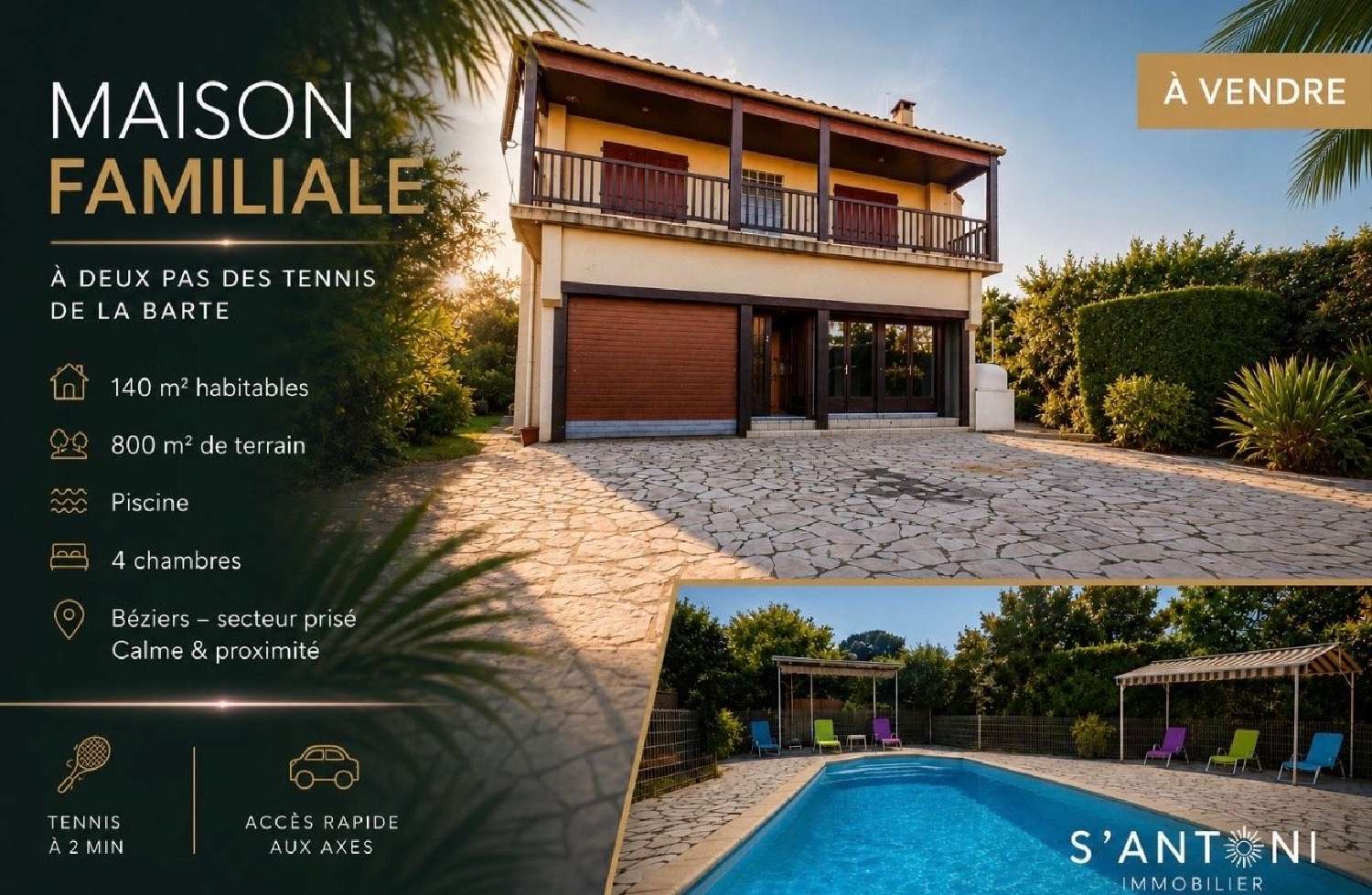  à vendre maison Béziers Hérault 1