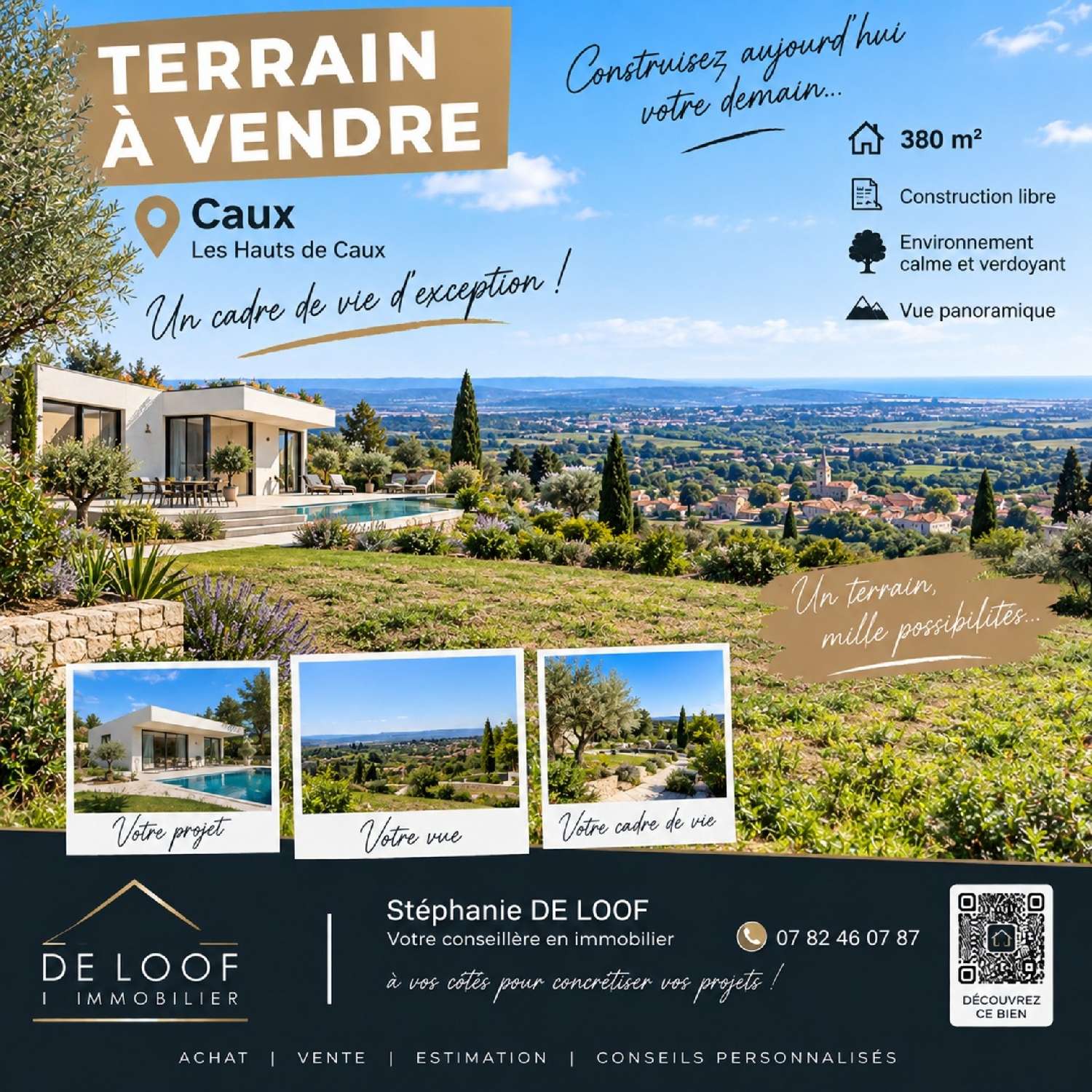  à vendre terrain Caux Hérault 1