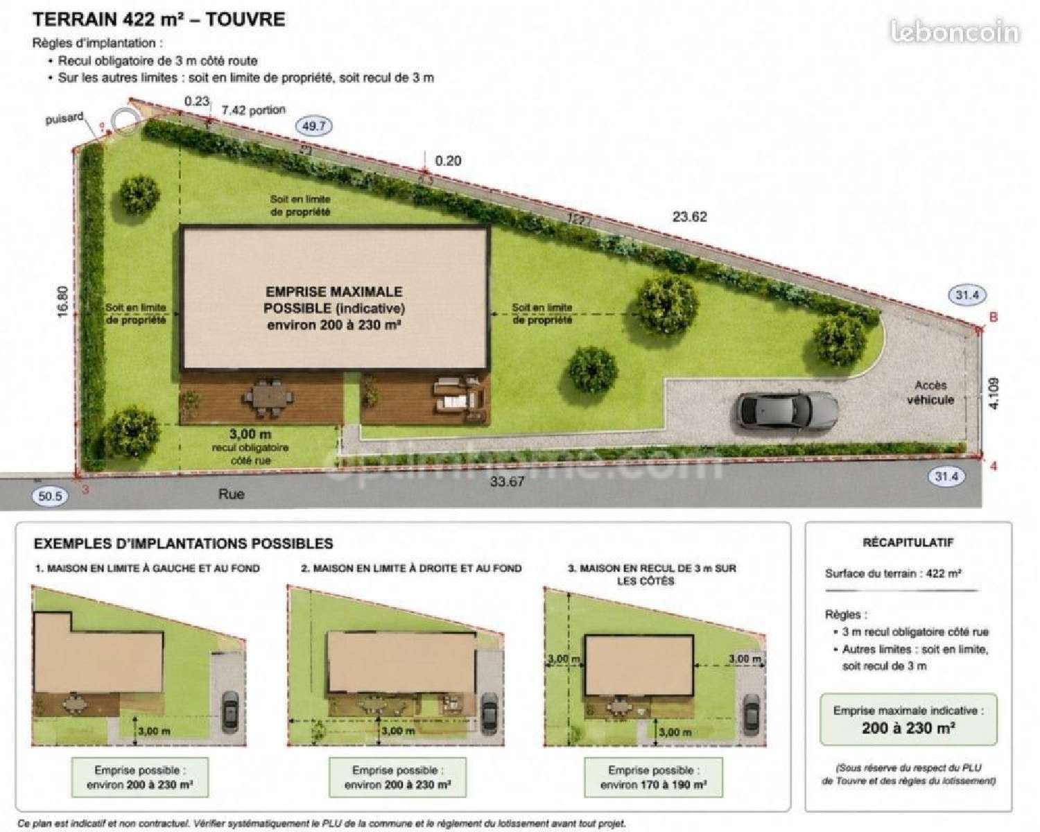 for sale terrain Touvre Charente 4